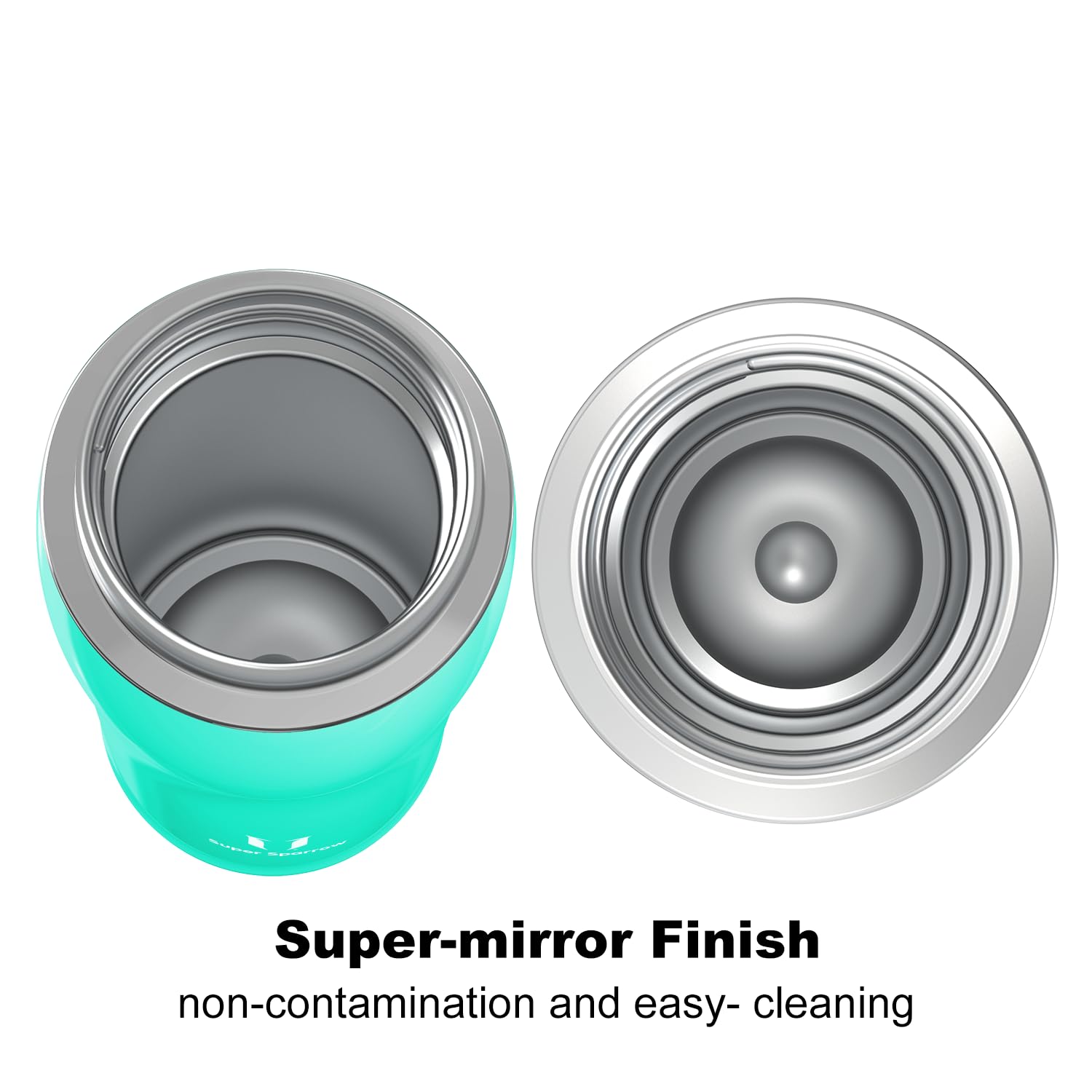 Super Sparrow Borraccia Termica, Acciaio Inox Bottiglia Termica - 350ml, 500ml, 750ml - Senza BPA Tazza Termica, Borraccia Termica per Bambini, Scuola, Sportiva, Bici, Campeggio, Palestra