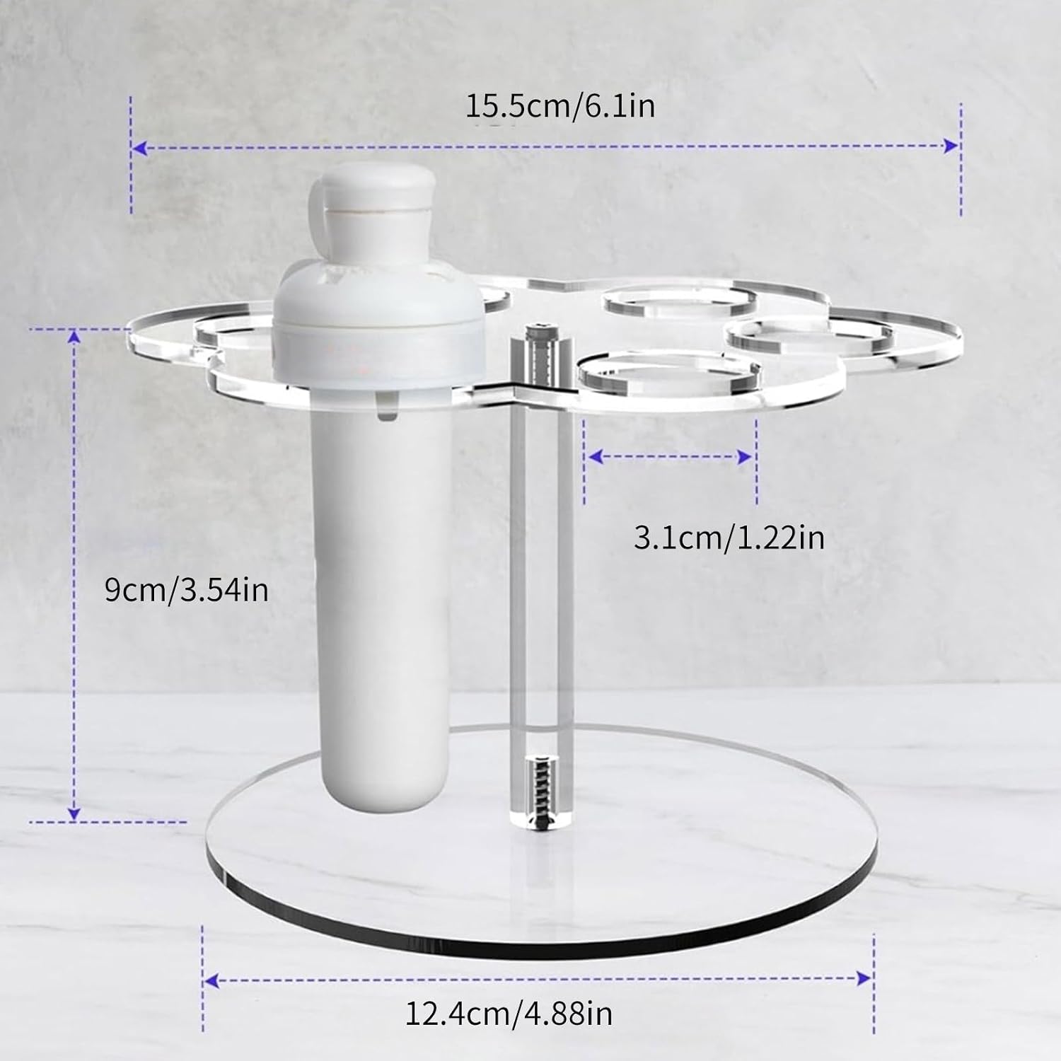 Clear Acrylic Storage Rack for 6 Flavor Cartridges Secure Placement Space Efficient Cartridge Holder Stand Acrylic Beverage Cartridge Rack