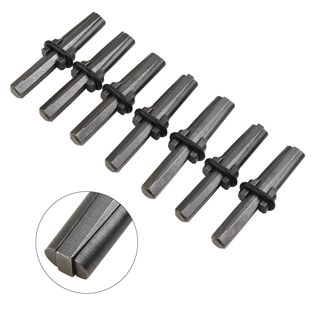Lot de 7 cales de fendage de roches et cales à plumes, outils de fendage de pierre pour granits, bétons, roches volcaniques, roches calcaires 1,4 cm