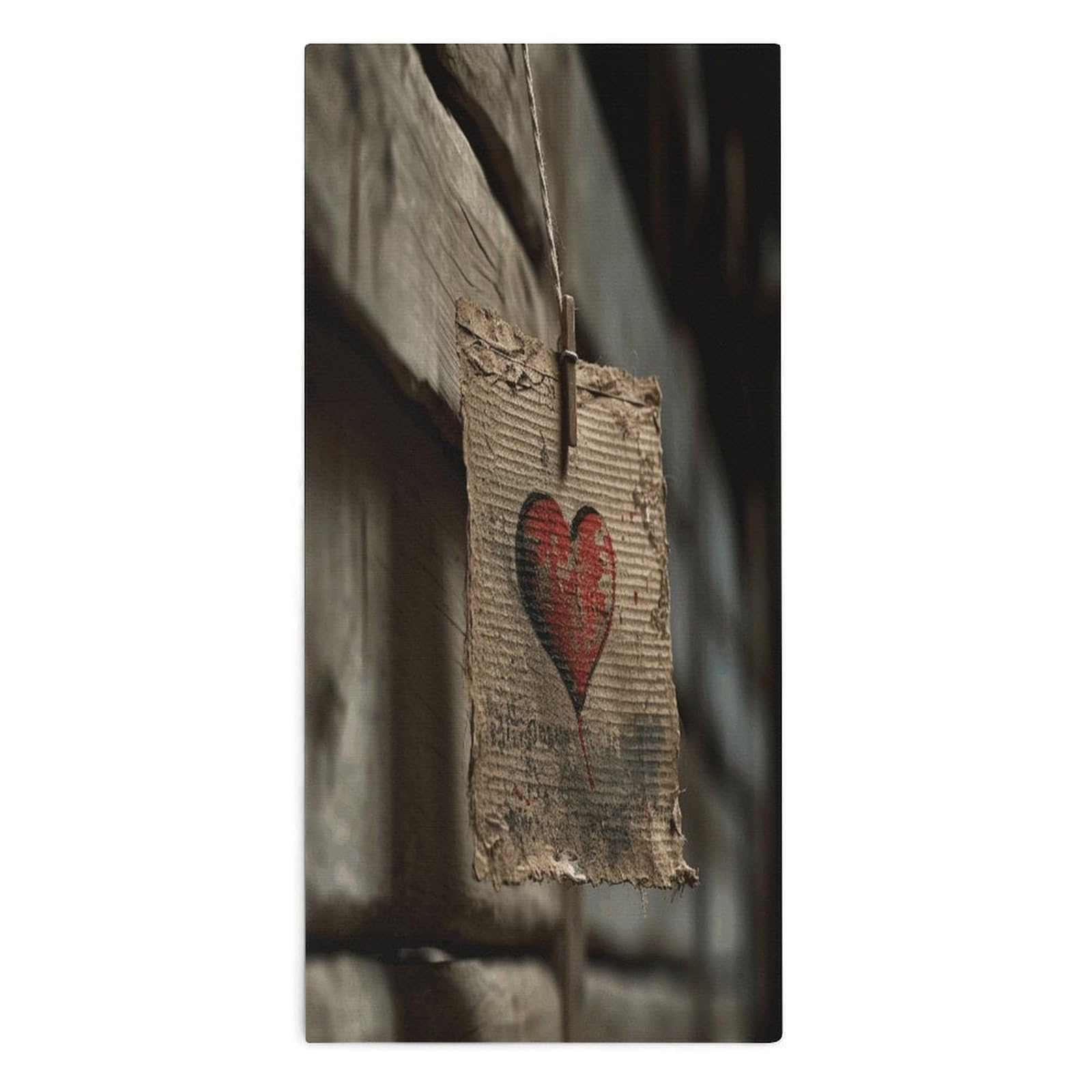 Btcowzrv Style Hanging A Heart Bath Towel Beach Towels Shower Towel