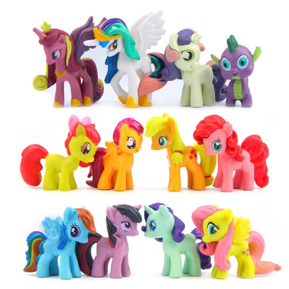 BHOOLU&GOOLU Cute Colorful Mini Horses - 12 Pcs/Set