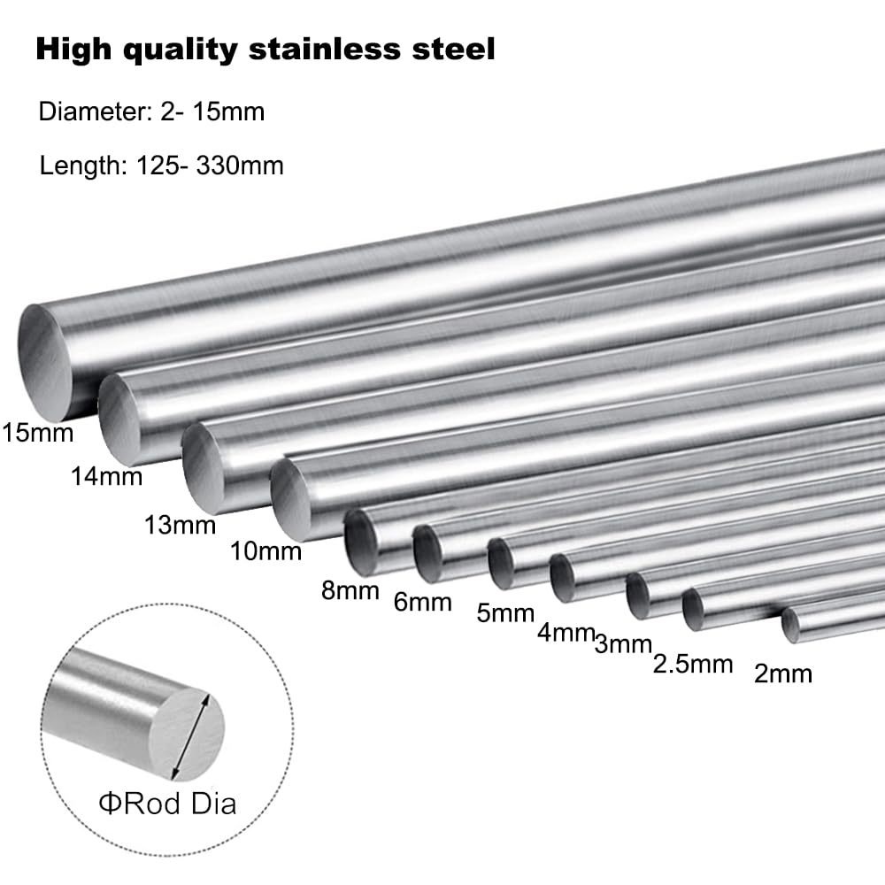 3/4" De Diámetro, Varilla Redonda De Acero Inoxidable 304, 24