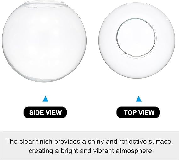 PATIKIL 6 Inch Clear Glass Globe Shades Replacement, 1pcs Handmade Glass Lamp Shade Lampshade Light Fixture for Chandelier Pendant Light Wall Sconces