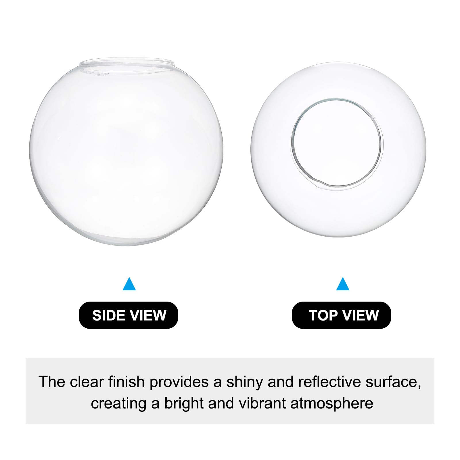 PATIKIL 6 Inch Clear Glass Globe Shades Replacement - Image 3
