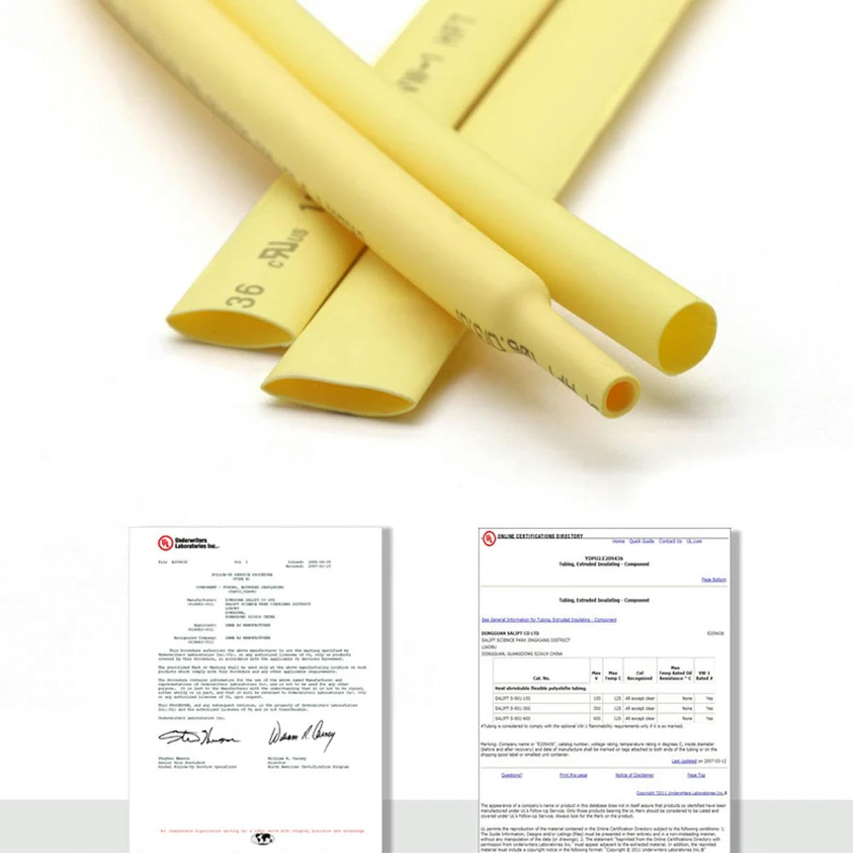 1/5/10/25/50M 2:1 Tubo termorestringente giallo Diametro 1mm ~ 50mm Riparazione cavi fai da te Protezione cavi Guaina avvolgente-1mm-200 metri