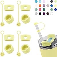 Vista 51 de Silicone Spill Stopper Set Compatible with Stanley Cup 2.0 30oz & 40oz with Straw Cover, Set of 4