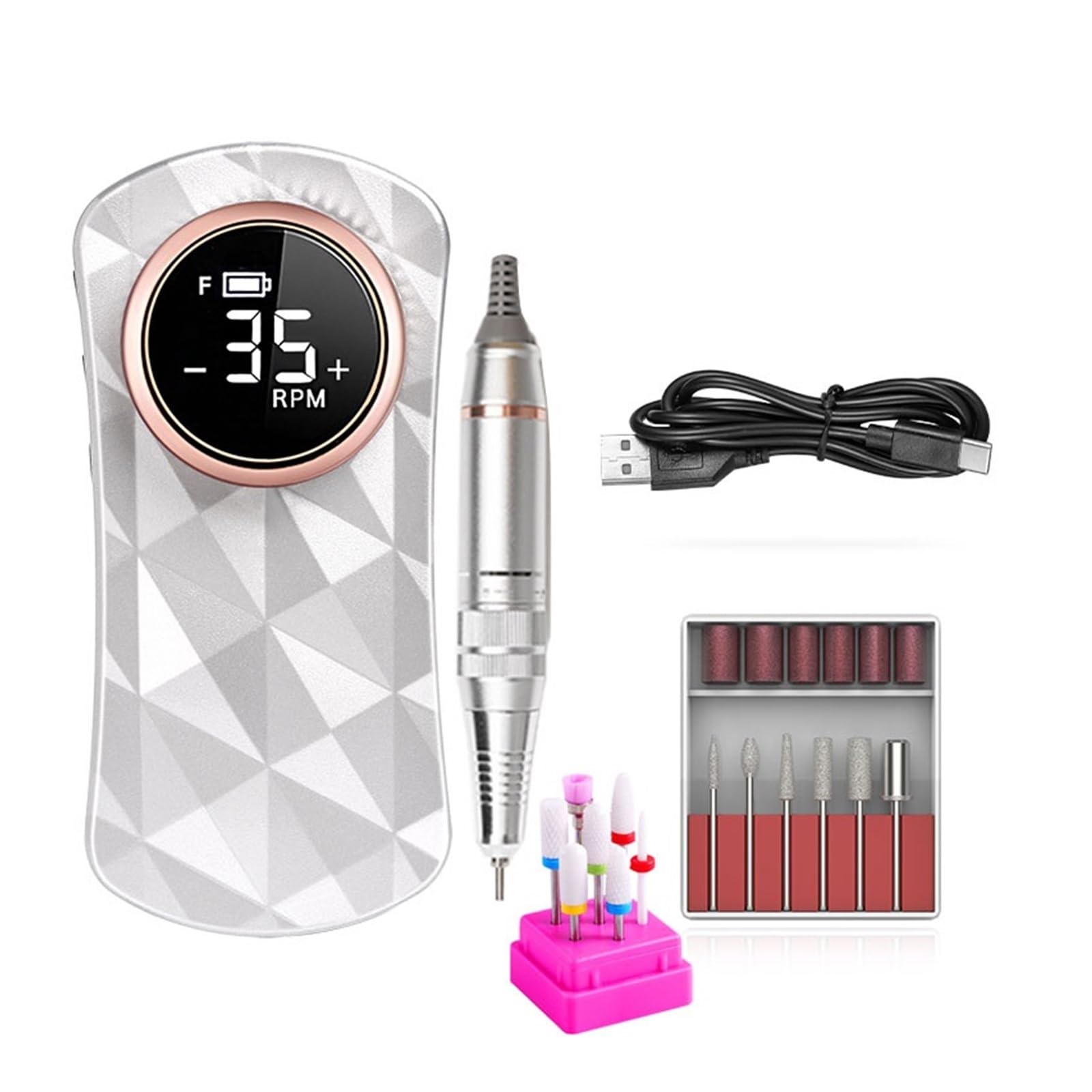 Amazon.co.jp: 電動ネイルグラインダー 35000RPM ネイルドリルマシン