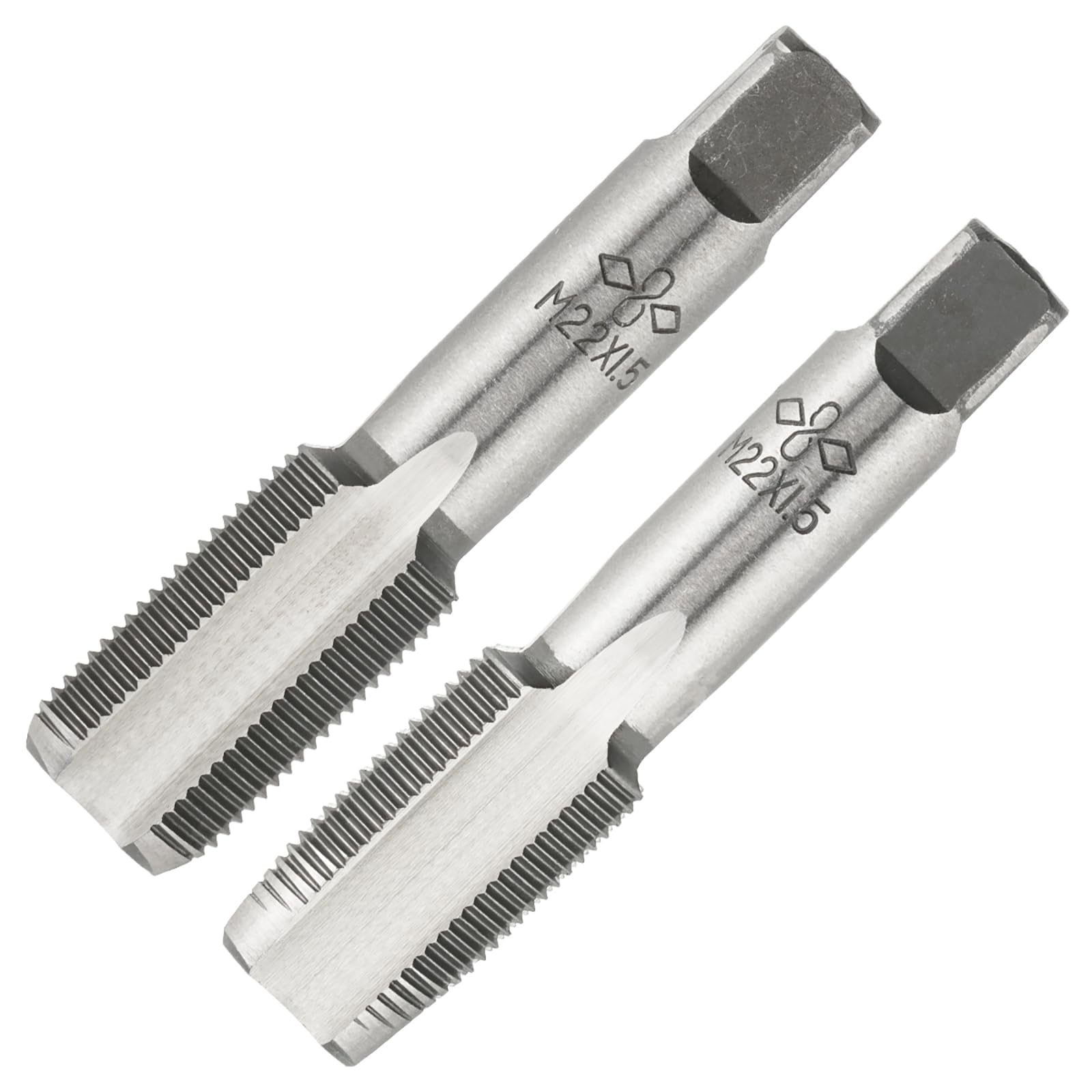 Juego de machos y terrajas manuales M22X1.5, machos y terrajas de roscado métrico M22X1.5 mm para roscado Manual y Redondo, para Mano Derecha