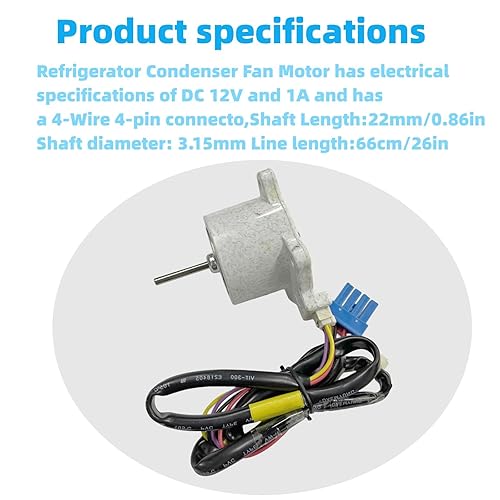 Miniatura 3 de Motor del ventilador del condensador EAU63103301 para refrigeradores Kenmore LG, reemplaza a EAU63103302, EAU64843805, EAU62863101, EAU62863103,