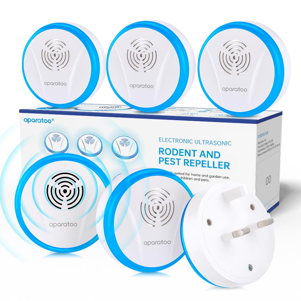 Ultrasonic Pest Repeller, Electronic Pest Repeller Control Plug in for Insects, Mosquito, Mice, Ant, Spider, Rats, Rodent, Roach, Mosquito Repellent Indoor Safe Quiet for Human and Pets (6 Pack)