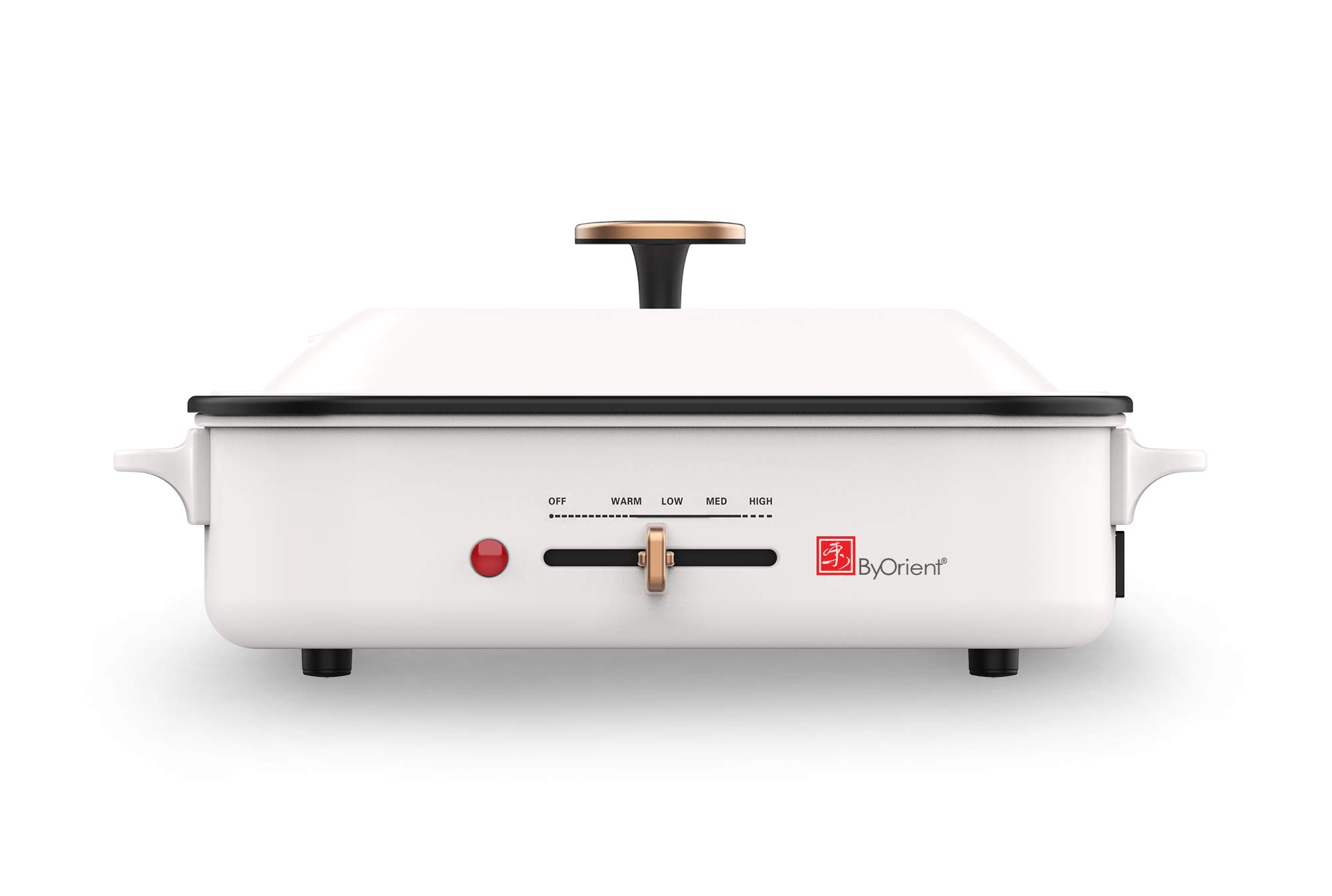 ByOrient Multi-Function Electric Cooker Skillet Compact Multicooker including 2 cooking pans