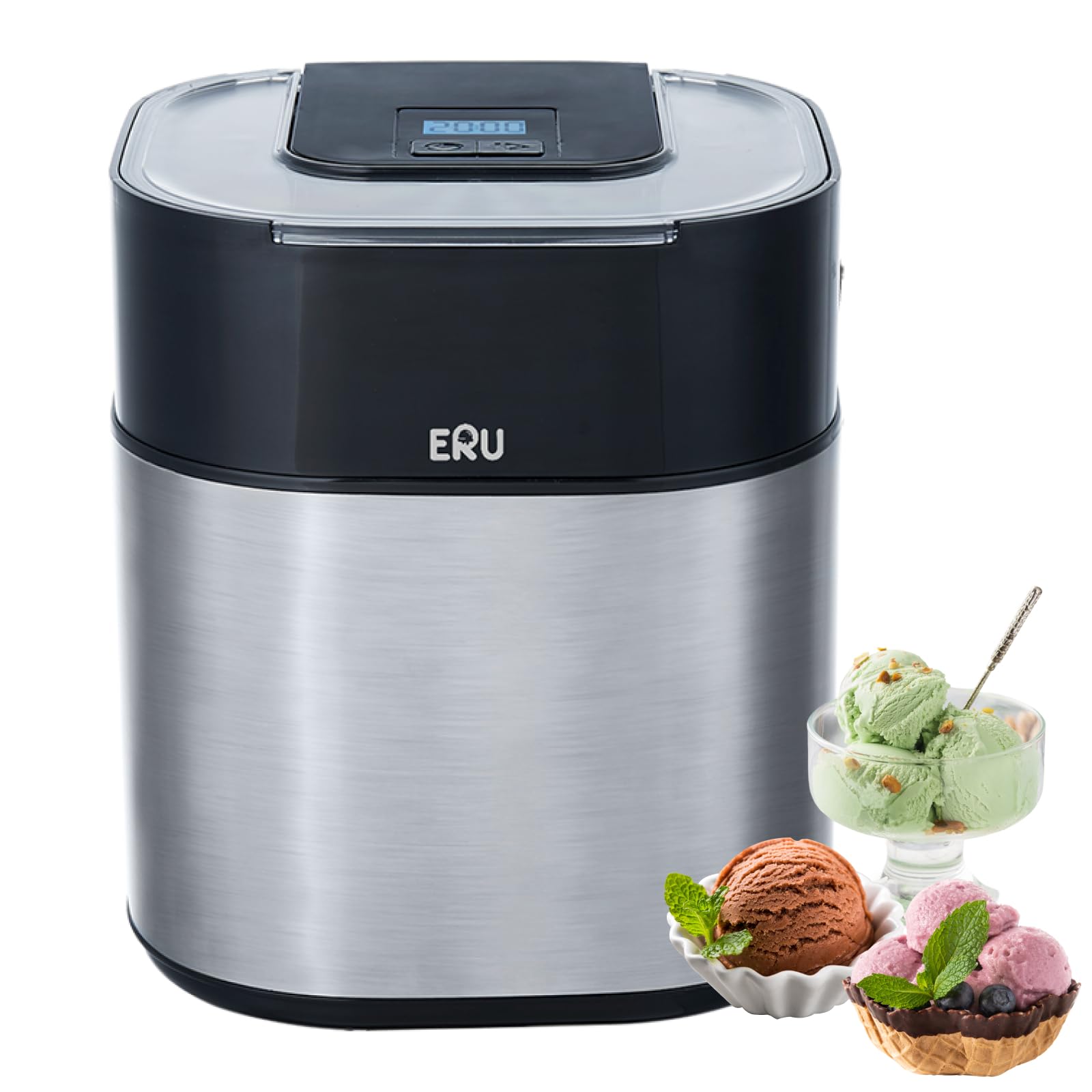 アイスクリームメーカー ERU Amazon | ERU アイスクリームメーカー 電動 家庭用 業務用 大