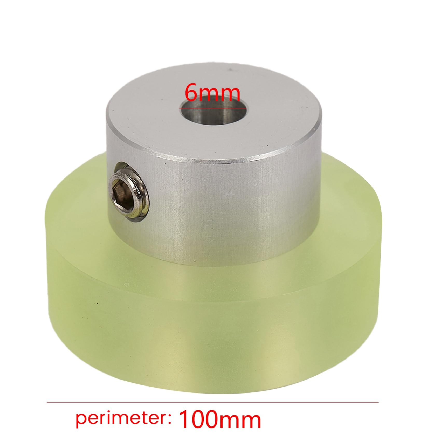 6 x Rueda de medición de rueda Encoder Industrial de poliuretano de aluminio de 100 mm para la medición 'Encoder Rotativo