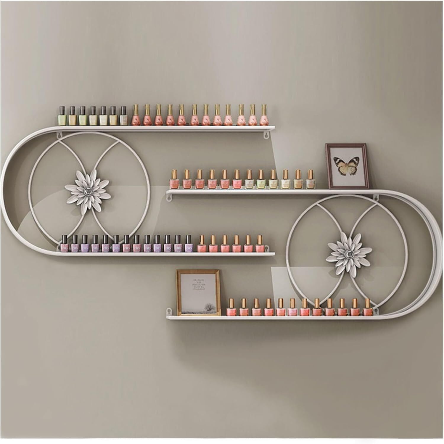 Organizador de esmaltes de uñas de pared para solucionar el desorden de cosméticos