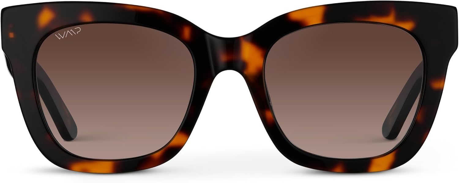 WearMe Pro Women's Polarized Large Square Sunglasses: Subtle Cat Eye Corners, Thick Frame & Modern Aesthetics - Image 2
