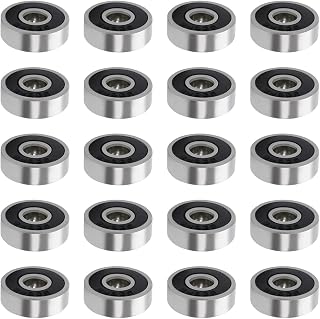 Othmro 20Pcs 626-2RS Deep Groove Ball Bearings, Double Plastic Sealed Bearings, Carbon Steel Roller Guide Bearing 0.24x0.75x0.24inch for Dental Equipment Skateboards Ship Rudder Shafts Scooters