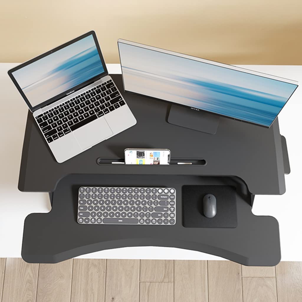 Convertitore Da Scrivania In Piedi Postazione Di Lavoro Sit Stand Ultra Slim Altezza Regolabile Techly Ica Lcd 302 55701 8