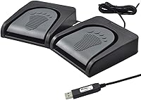Vista 6 de iKKEGOL Conjunto de pedal doble USB actualizado Control de interruptor de 2 pies Programa de interruptor de pie de botón de 2 teclas Videojuego