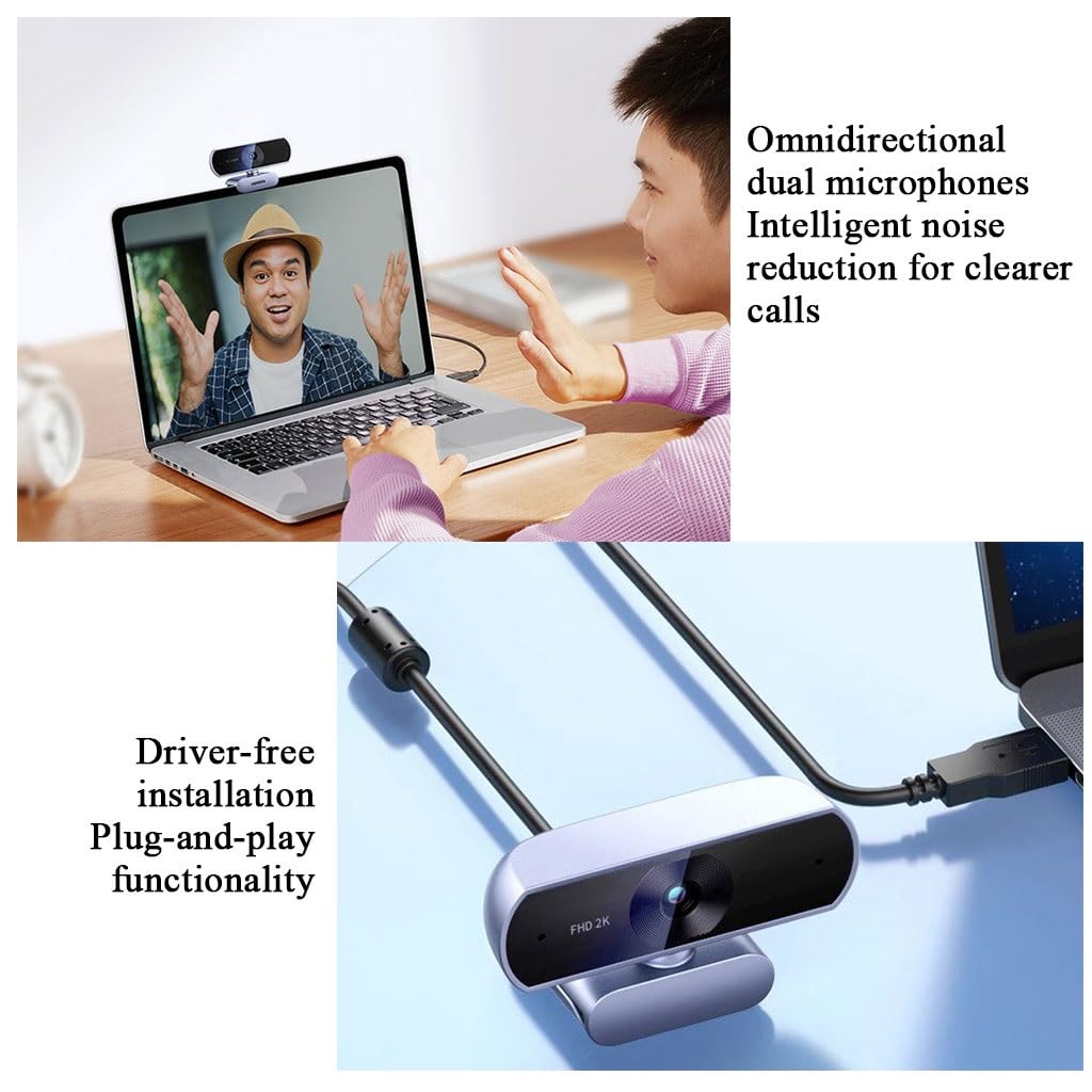 Kamera Internetowa Do Laptopa Kamera HD 30 Klatek Na Sekundę, 400 W, Do Streamowania, Kamera Internetowa USB Typu Plug And Play Do Rozmów Wideo, Konferencji I Gier(2K)