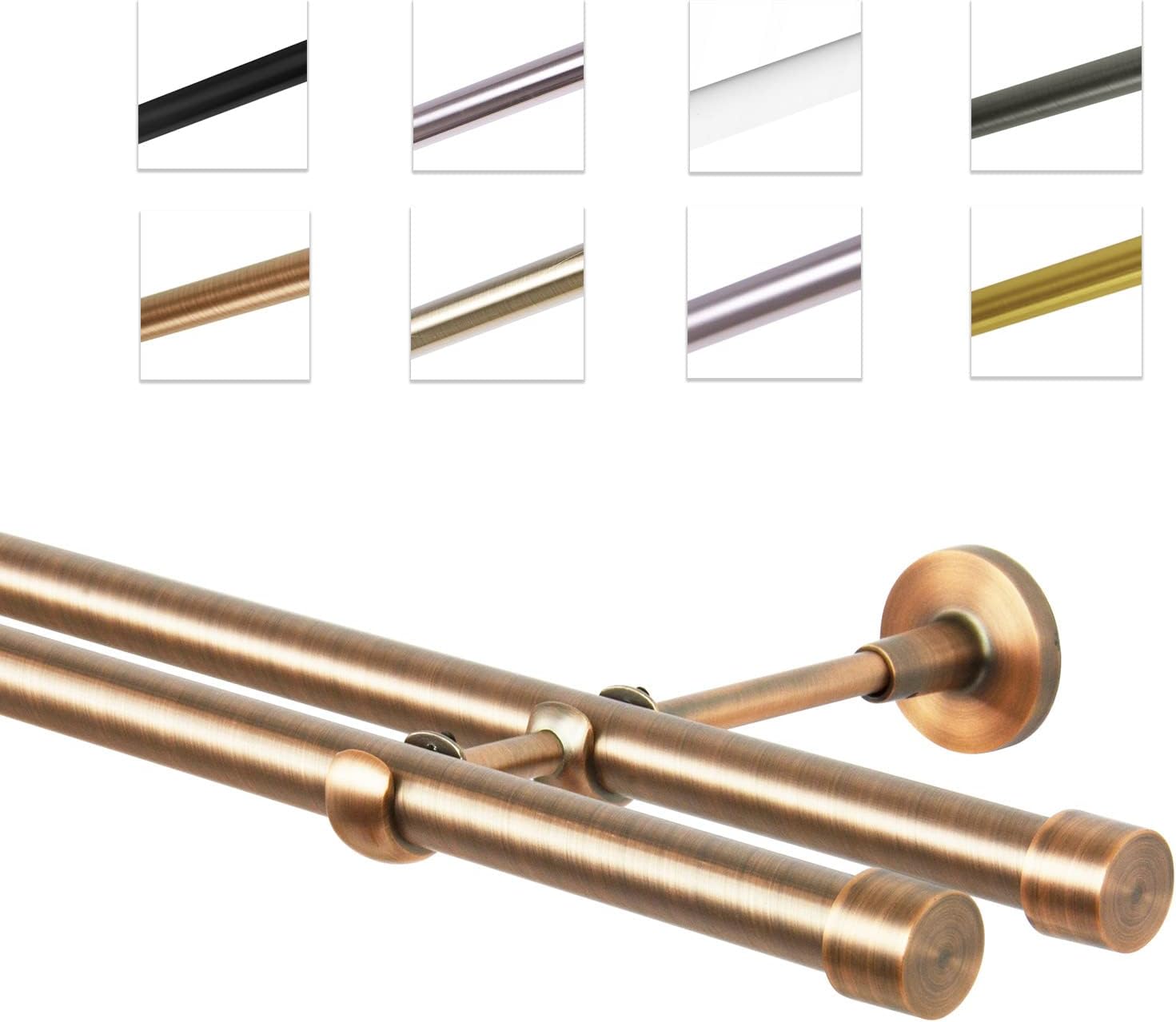 Gordijnroede Design Brons 20mm