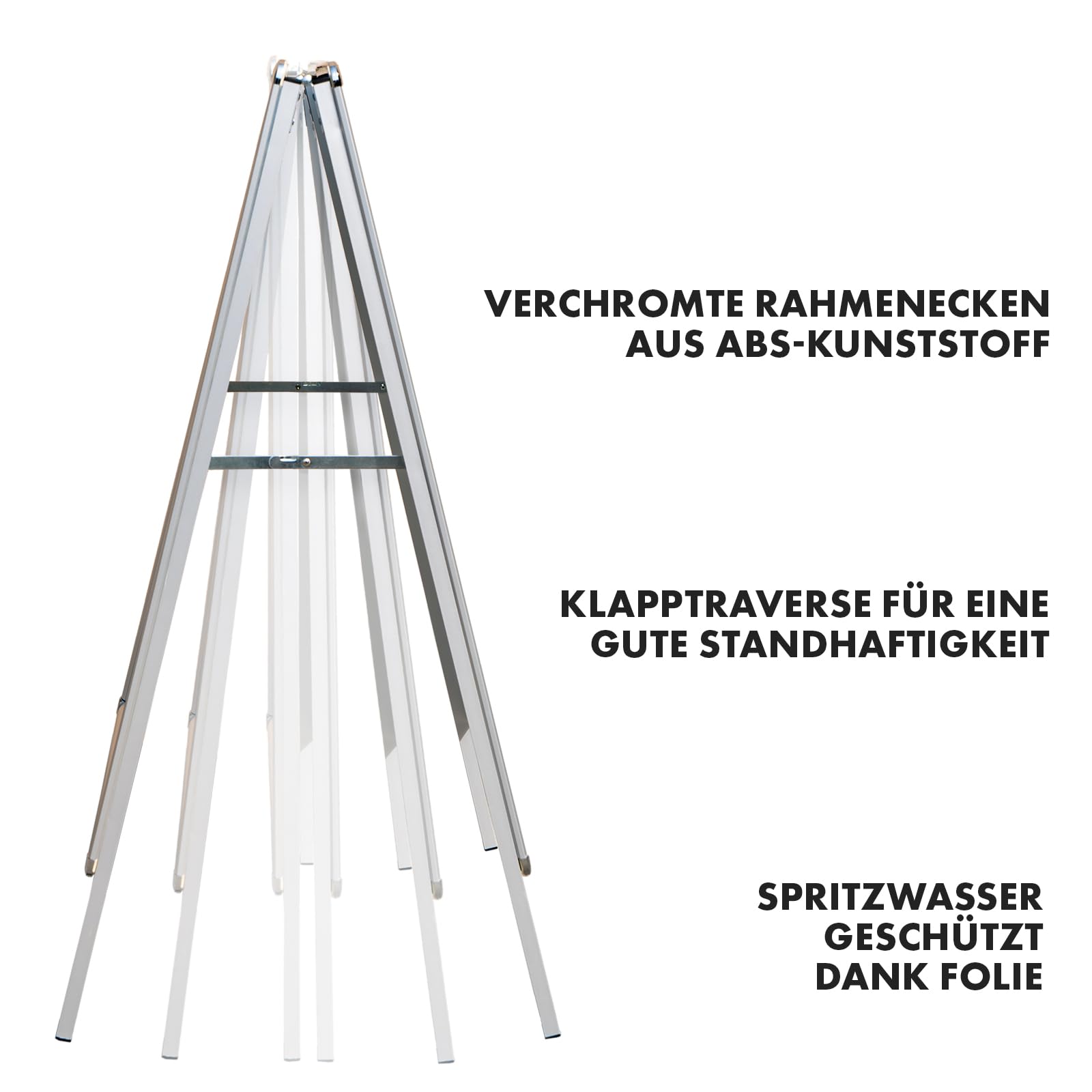 Butoir de client - Présentoir avec cadre en aluminium - Utilisable double face DIN A1 DIN A2 - Paroi arrière en métal (largeur du cadre : 25 mm - DIN A2)
