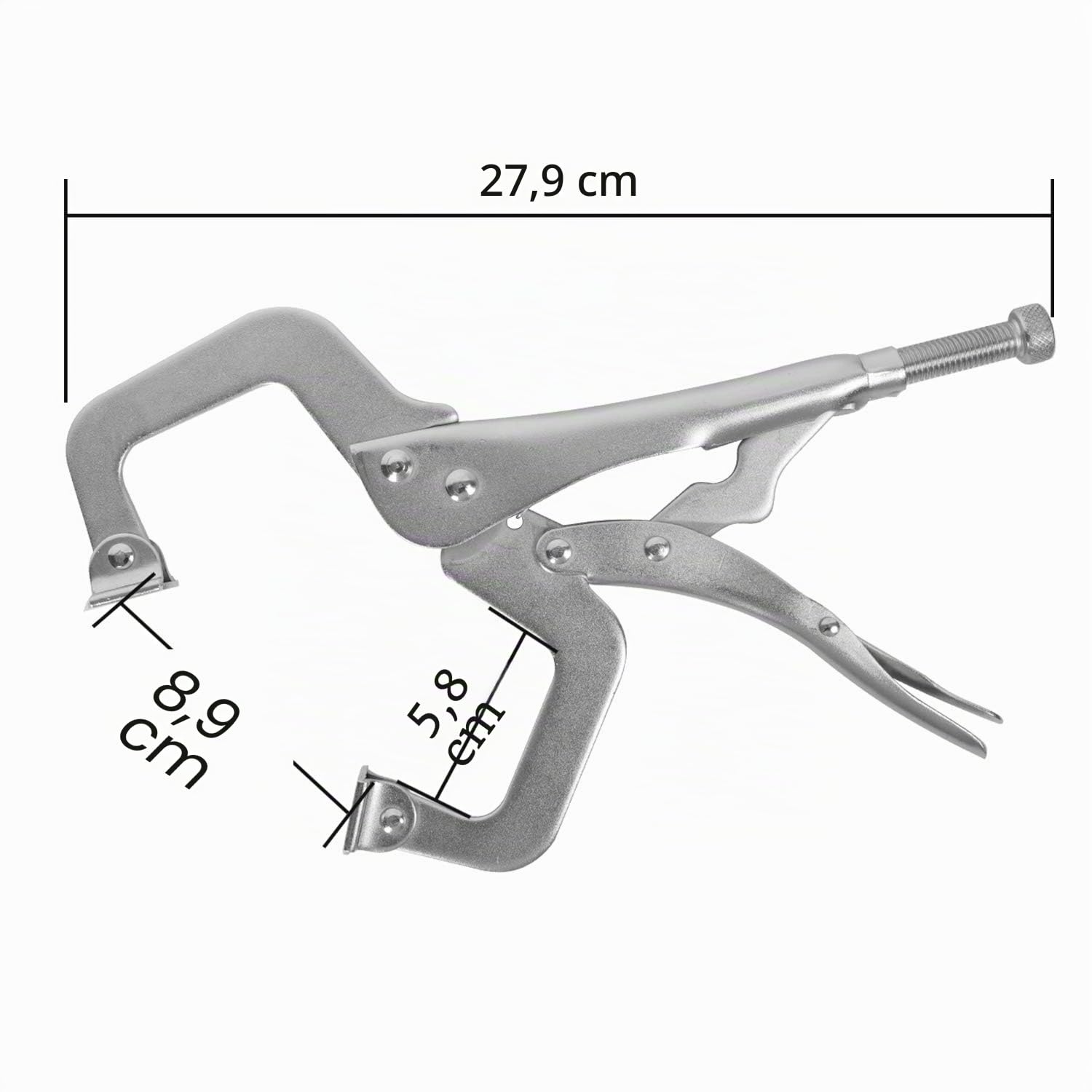 KEILEOHO 6 Stück C-Klemmzange mit Schwenkpads, 28 cm, C Zwingen Klemme