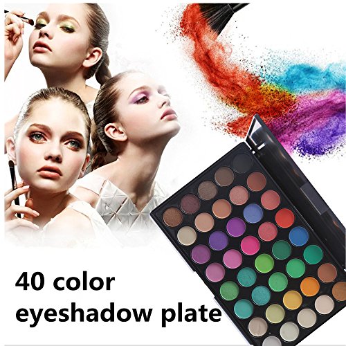 Sombras de Ojos, Ruwhere 40 colores paleta de sombra de ojos Profesional eyeshadow palette Paleta de Maquillaje… - Imagen 3