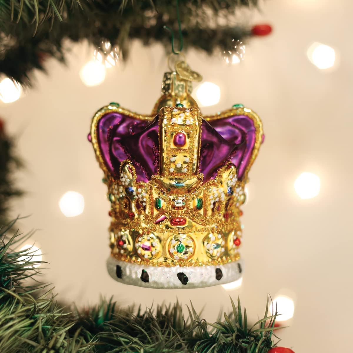 Old World Christmas King's Crown Glass Blown Ornament for Christmas Tree, Handcrafted Holiday Decoration, Royalty Collection - Image 5