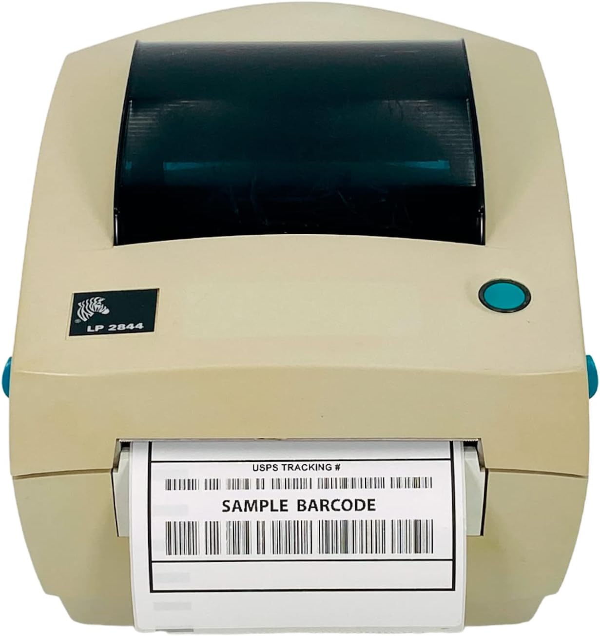 Zebra LP2844 Direct Thermal Label Printer Ethernet USB Serial 120563-001, Bundle with AC Adapter