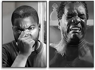 Funny Friday Bathroom Wall Art Canvas Black and White Wall Art Toilet Hu...