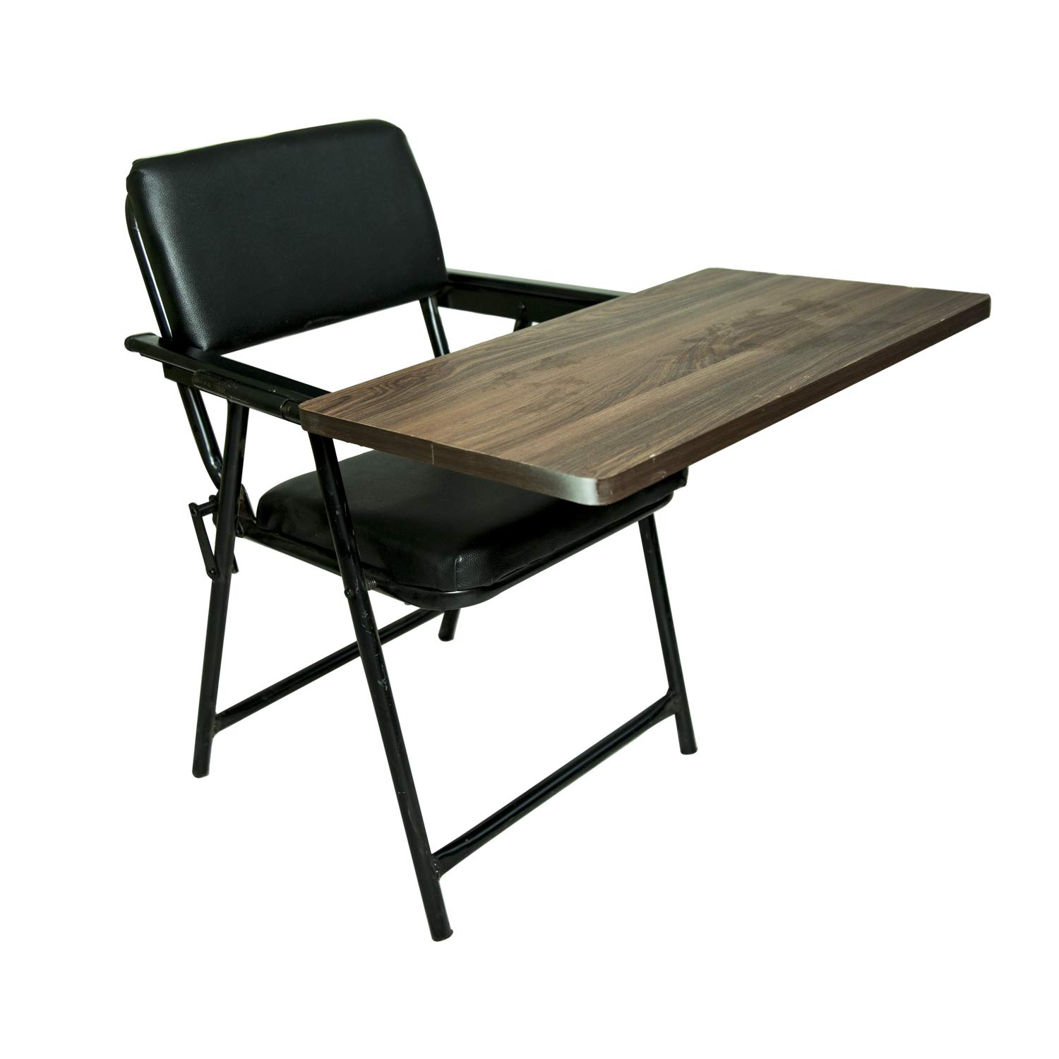 CELLBELL® Kid's Folding Study Chair with Cushion & Writing Pad[Black