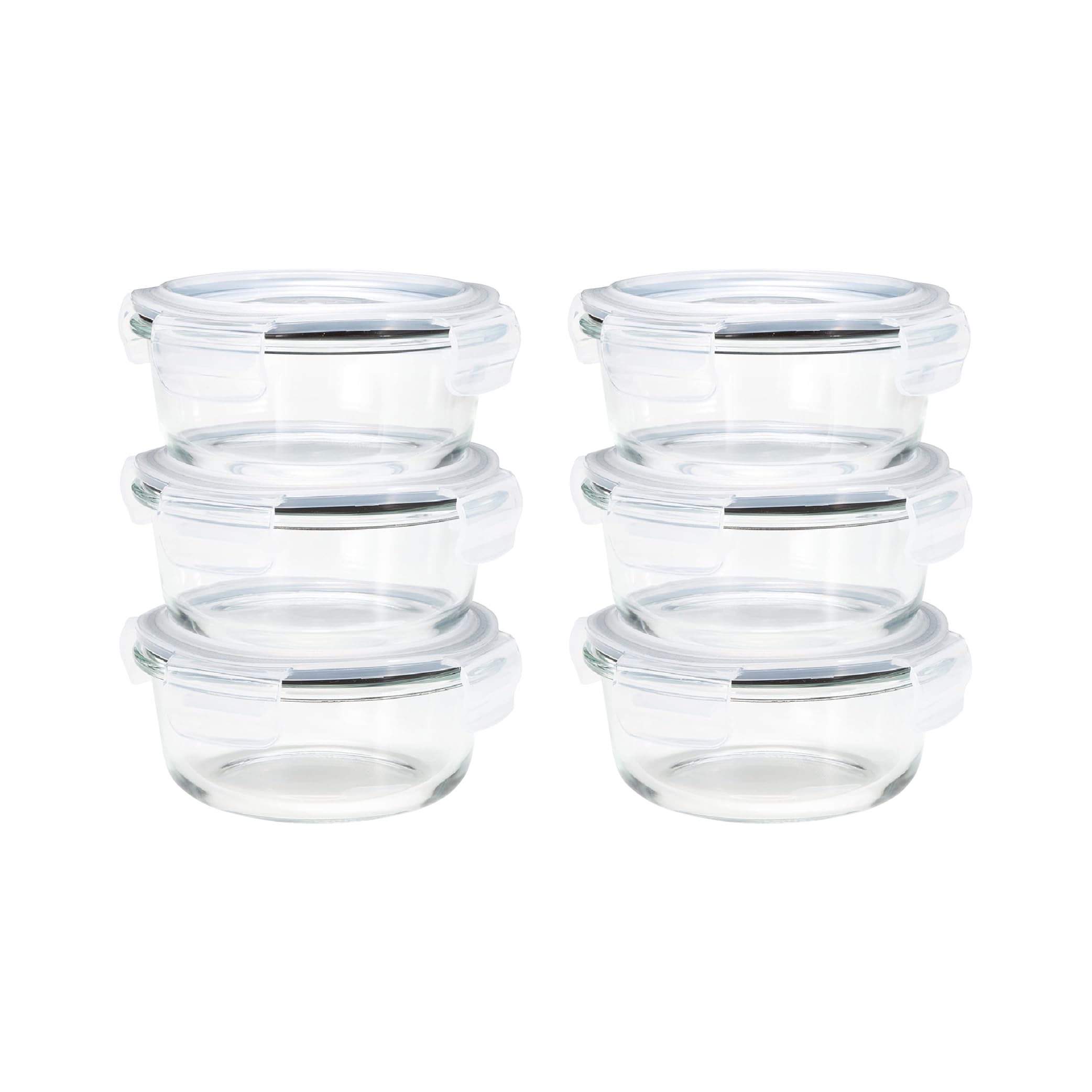 Amazon｜シービージャパン 耐熱ガラス 保存容器 ラウンド 400ml 6個