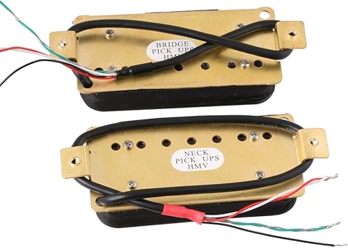 Miniatura 4 de 2PCS imán de cerámica 7 cuerdas guitarra Humbucker Pickup cuello y puente pastillas negro