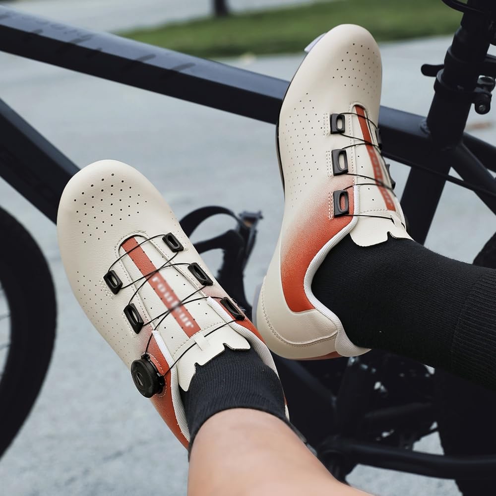 JiuQing Buty rowerowe męskie i damskie z blokami Delta kompatybilne z butami Peloton KEO SPD Indoor Outdoor Road Bike do rowerów spinningowych