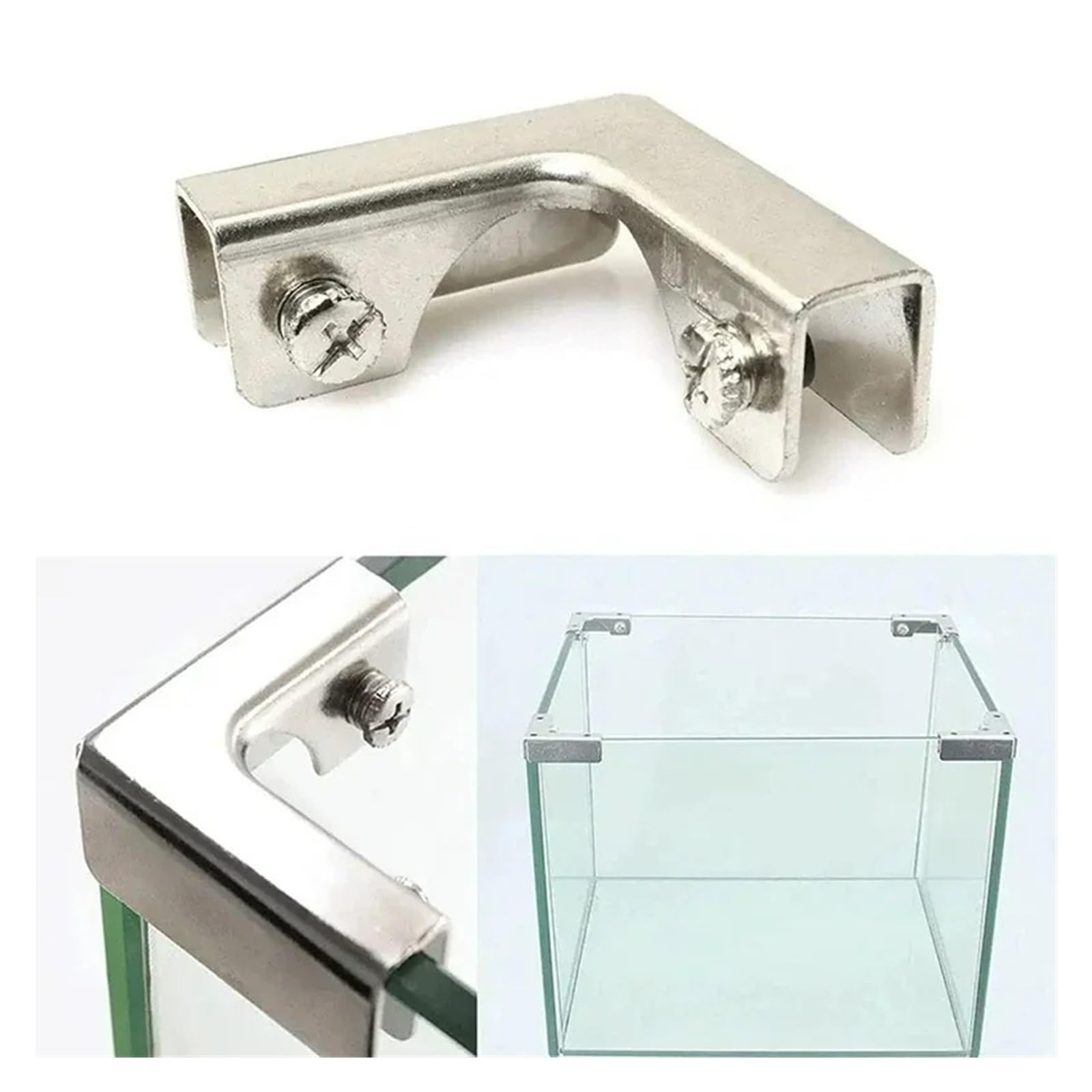 Glasbefestigungsclip, L-Typ, 6–10 Mm, Verbinder, 4 Stück