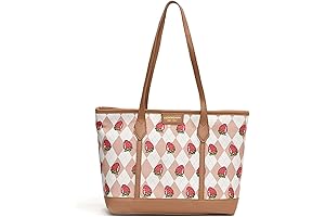 Cute and Adorable: Cutesy Strawberry Print PU Leather Women's Handbag