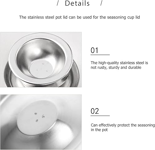 Miniatura 8 de DOITOOL Tapa universal para olla de cocina, tapa de olla de acero inoxidable, tapa de sartén pequeña, tapa de olla de condimento, tapa de cacerola,