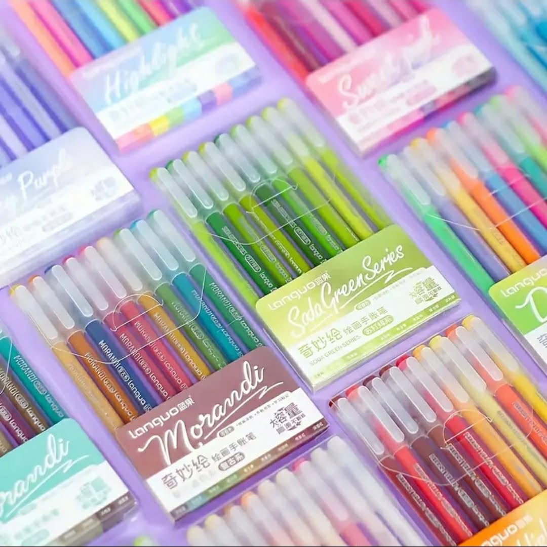 languo 240 penne gel / 27 scatole individuali / 234 colori unici, penna gel per adulti, bambini, per disegno, colorazione mistero, scarabocchiare mestieri Scrapbooking(0,6 mm)