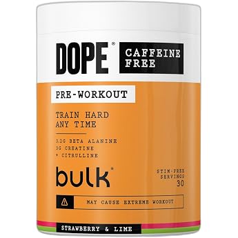 Dope Caffeine-free Pre-Workout Powder Strawberry Lime 510 g