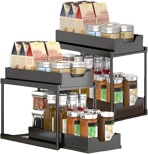 Organizador para debajo del fregadero 2 niveles para debajo del gabinete organizador de fregadero de cocina estante de almacenamiento multiusos