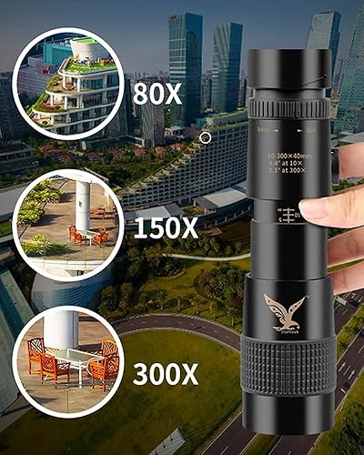 Miniatura 2 de Arctic P9 Telescopio militar Nano-Array Technology 300 veces de aumento, 4K 10-11.811x1.575 in Super Teleobjetivo Zoom con poca luz visión nocturna,