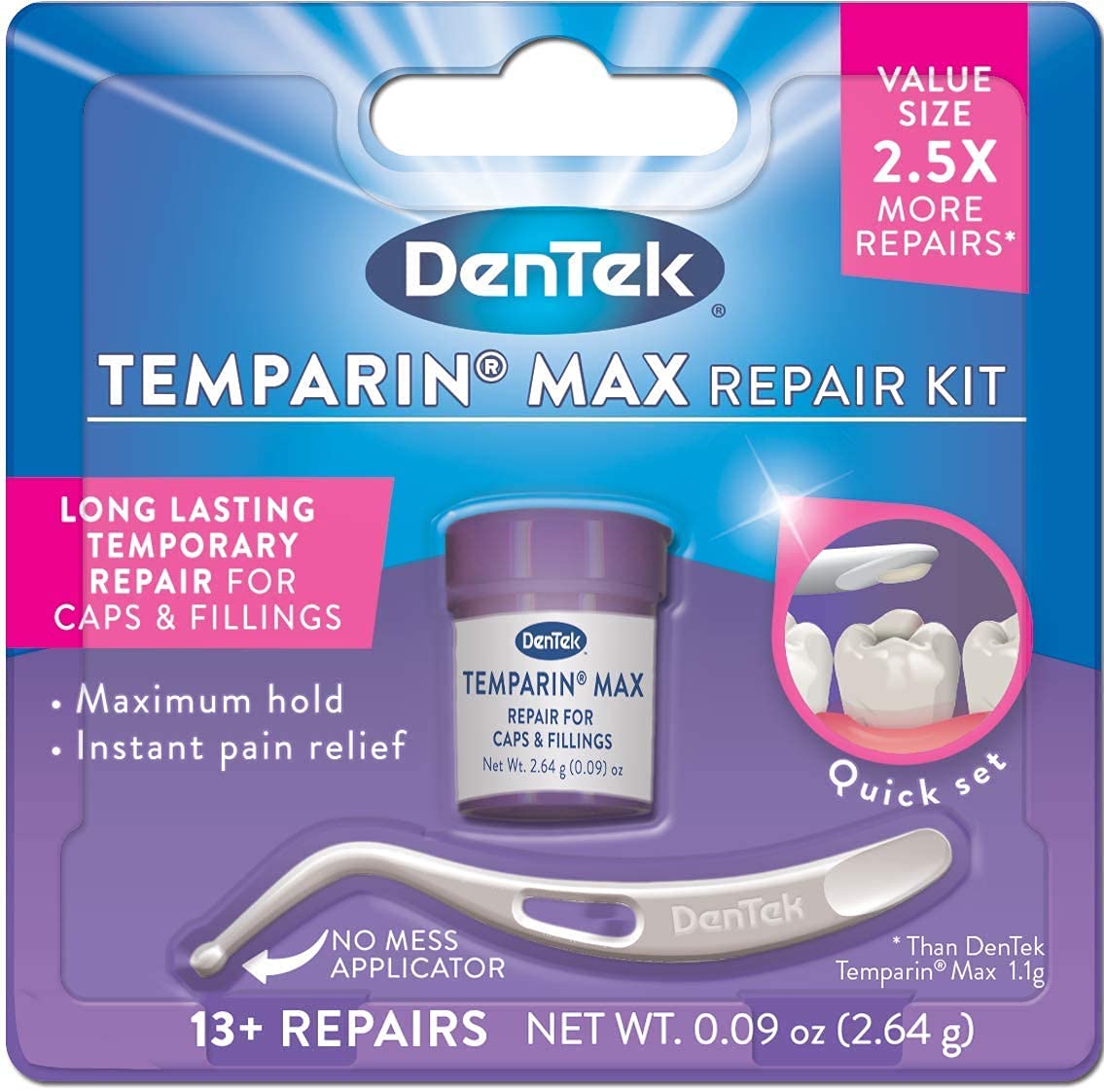 DenTek Temparin Max Caps & Fillings Repair Kit 0.0733 oz