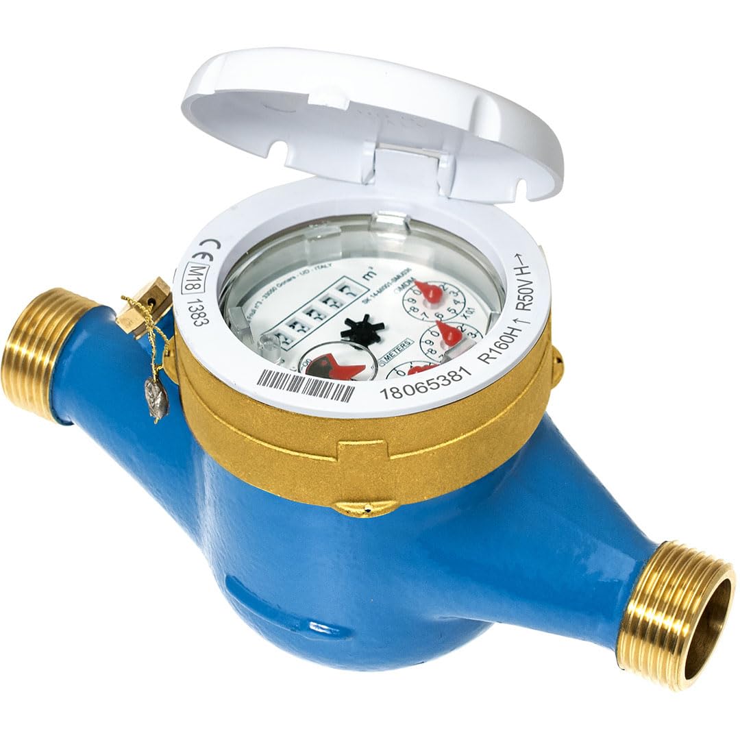 Sferaco - Compteur d'eau - Compteur 1ère prise eau froide à jets multiples - Écartement 260 mm - calibre 25 - Mâle 1"1/4 (33/42) -