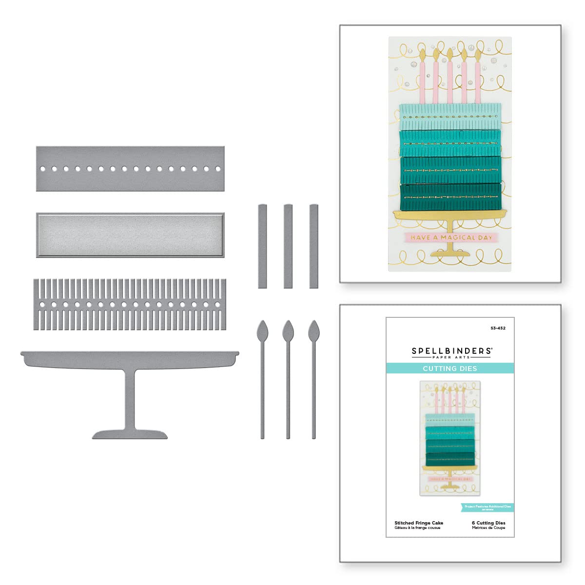 Spellbinders Stitched Fringe Cake