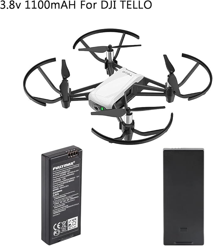 2pcs 1100mAh 1S 3.8V Lipo Battery Tello Battery for DJI Tello RC Quadcopter Drone Battery