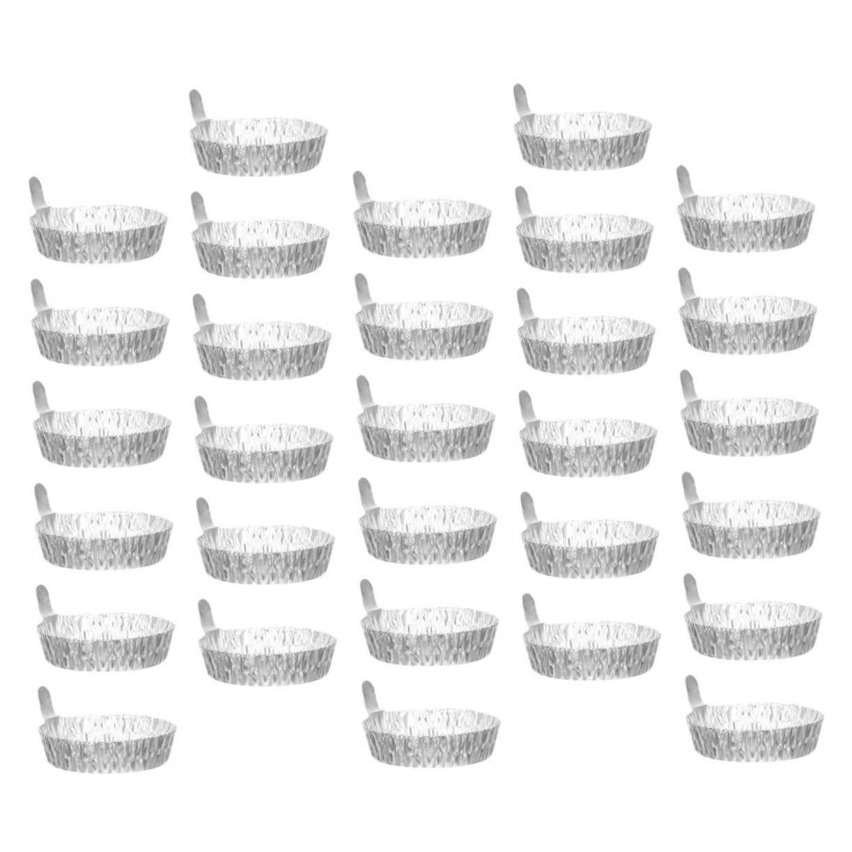 NAMOARLY Sturdy Aluminum Weighing Boat Handle 30pcs Set for Accurate Lab Cosmetic Weighing