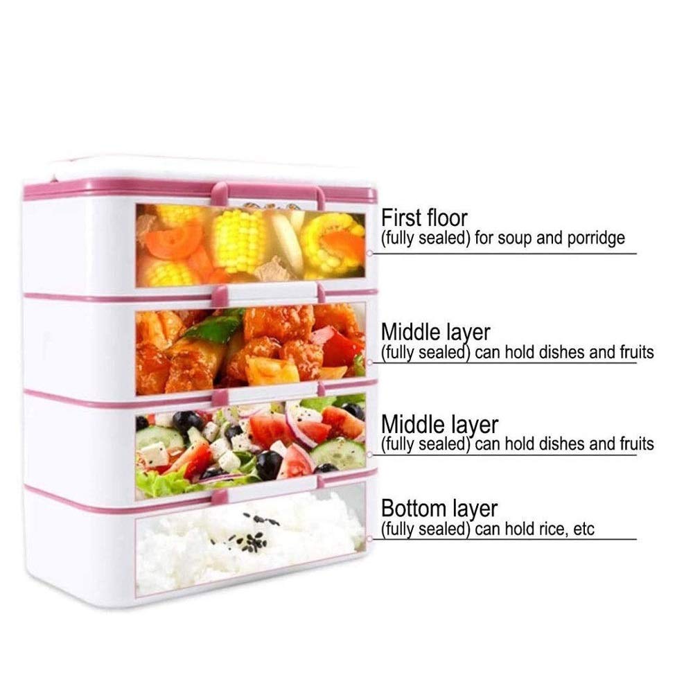 Cesta de almacenamiento para compras, tienda minorista, cesta de picnic, lonchera, caja de almuerzo apilable portátil reutilizable, contenedor de transporte de alimentos de acero inoxidableab