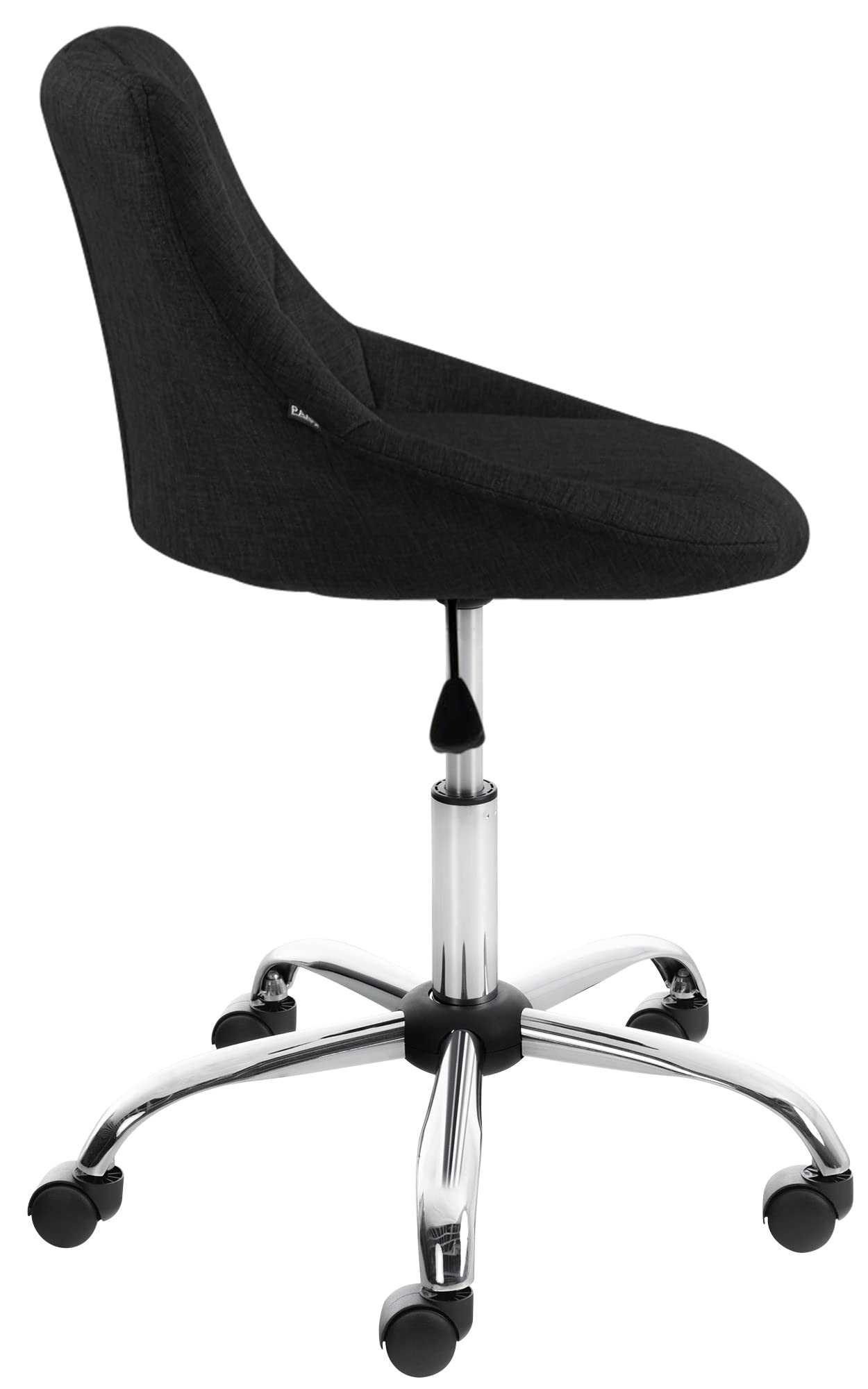CLP Arbeitshocker Lazio I Kunstleder Oder Stoff I Höhenverstellbarer Arbeitsstuhl I Rollbar Farbe schwarz Material Stoff