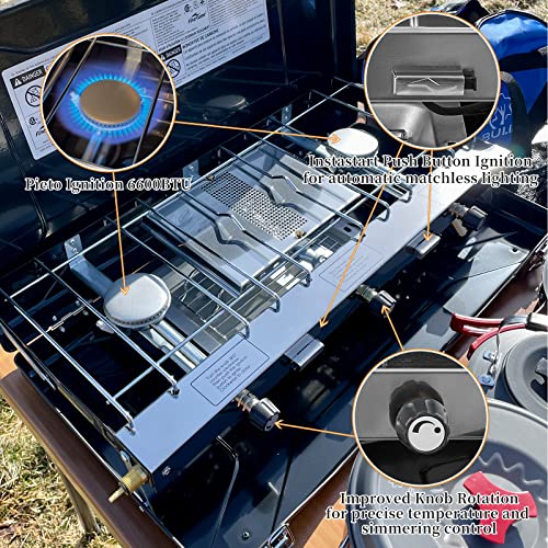 Camping Grill Stove Combo