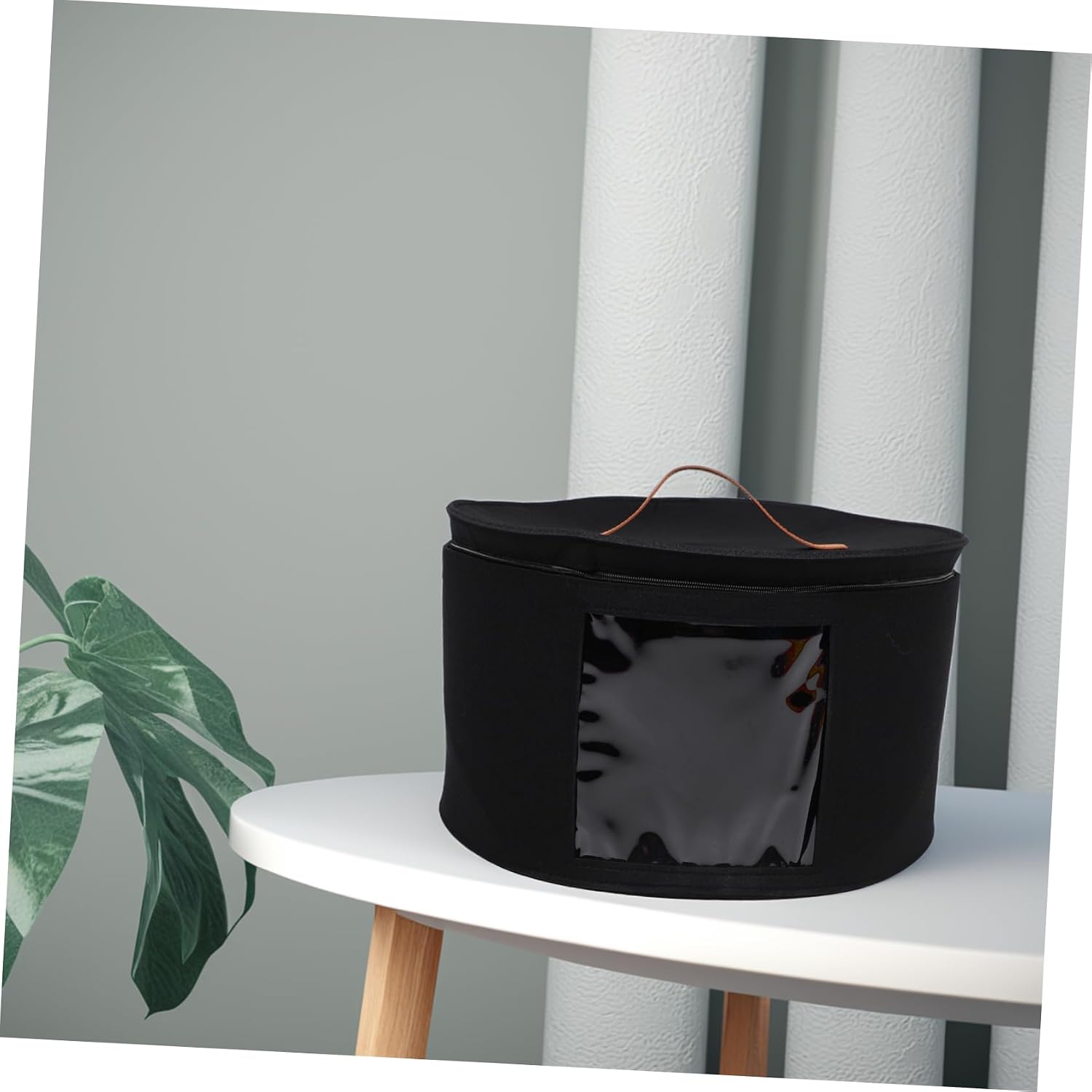 GLEAVI Baseball Cap Storage Box Round Hat Organizer Cowboy Hat Case for Travel